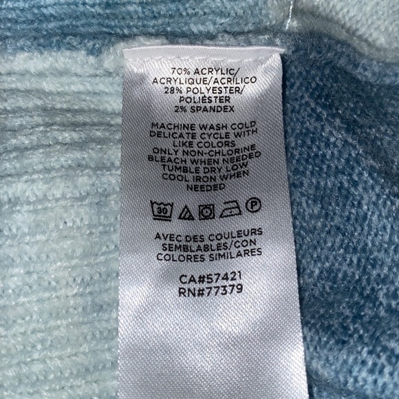 Ann Taylor Factory women's shades of blue sweater size Large NWT - Picture 5 of 7